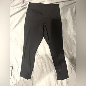 Lululemon Wunder Under Scalloped Hem Leggings